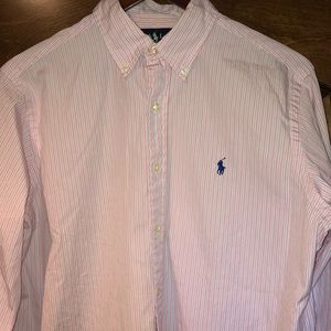 Ralph Lauren Pink Poplin Shirt Classic 15.5 34/35